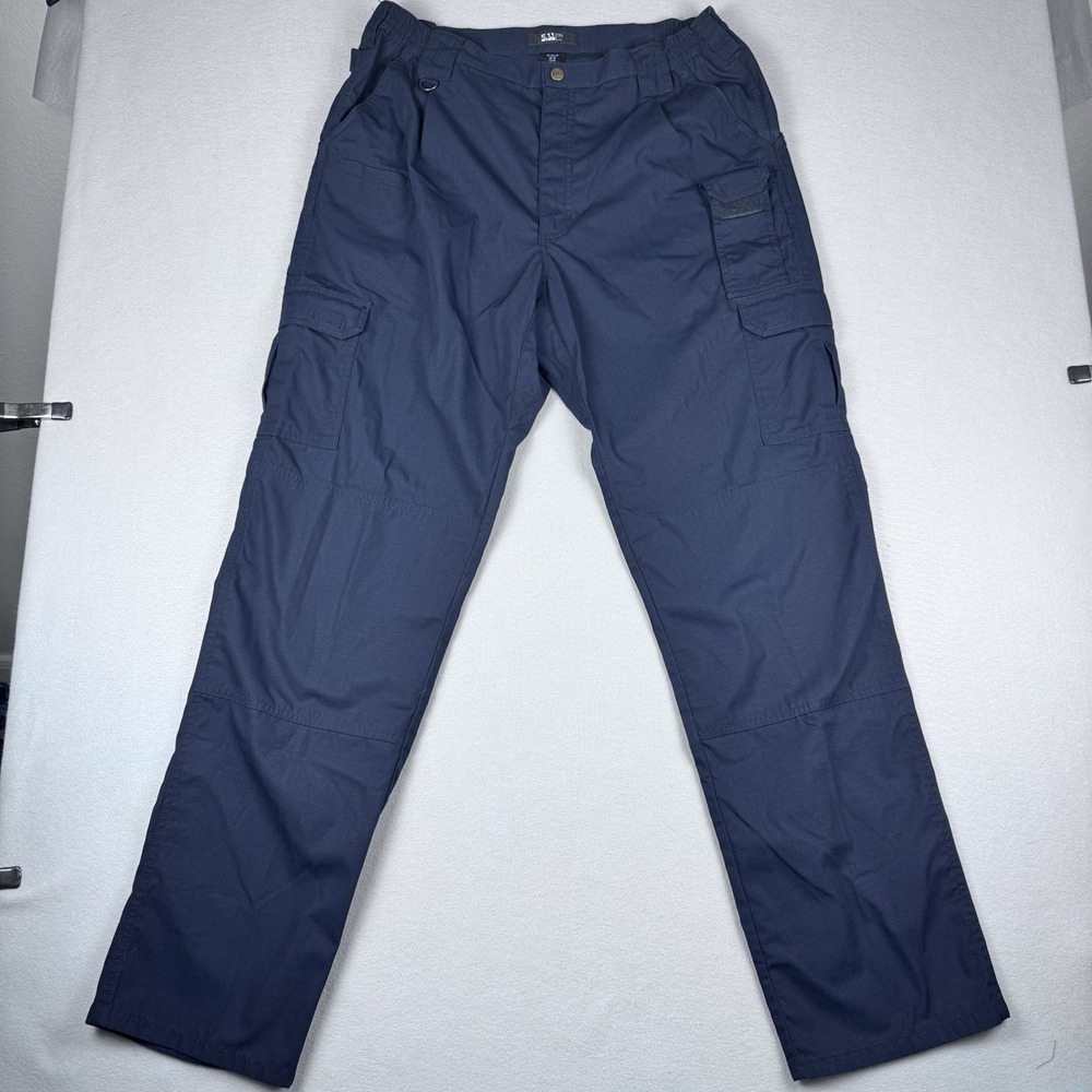 5.11 Tactical Taclite Pro Ripstop Pant Men 38x36 Navy Cargo Utility Workwear - Picture 2 of 8